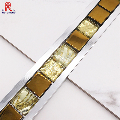 Luxury Tile Listello Trim , Decoration Edge Trim For Mosaic Tile
